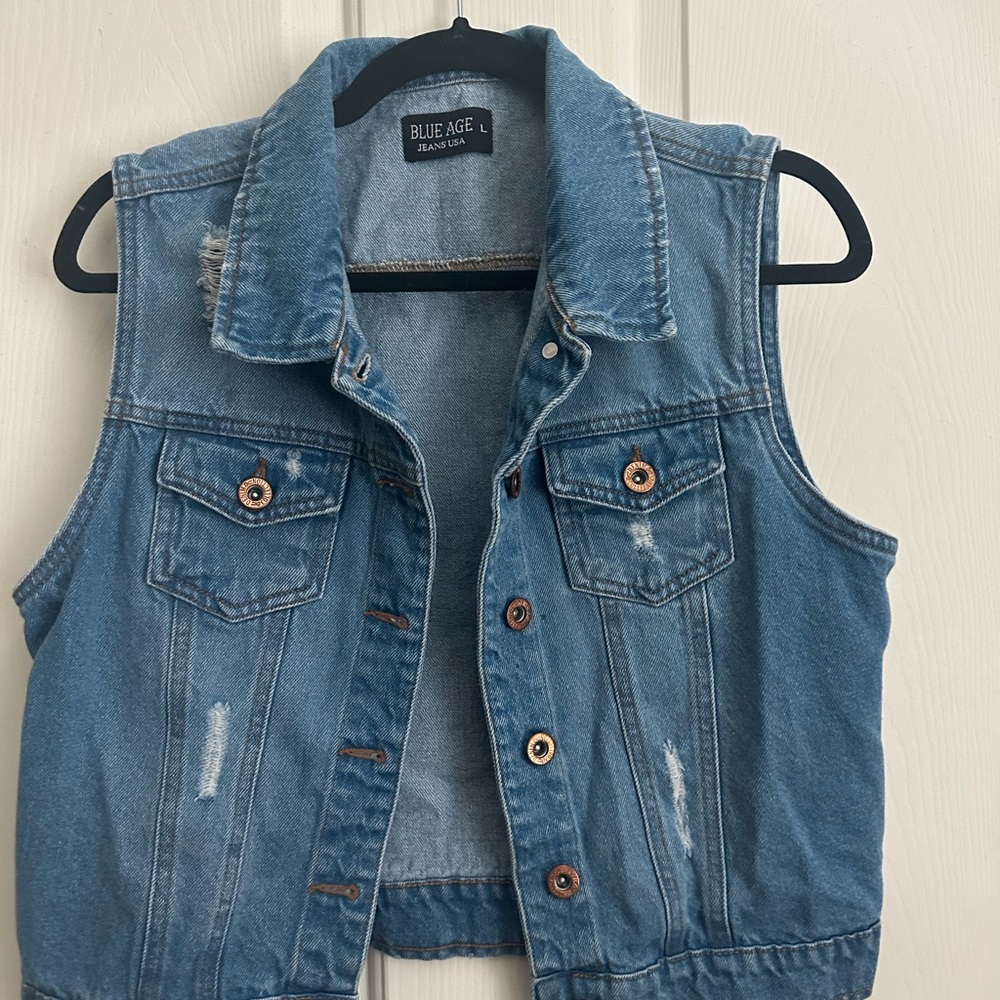 Girls Vest Jean jacket